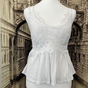 SOLD Elegant White Lace Women's Top